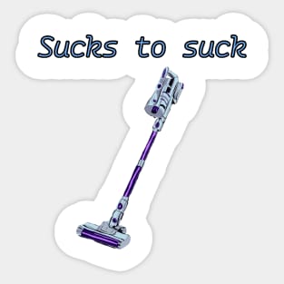 minimalist vacuum cleaner funny tshirt pun Sticker